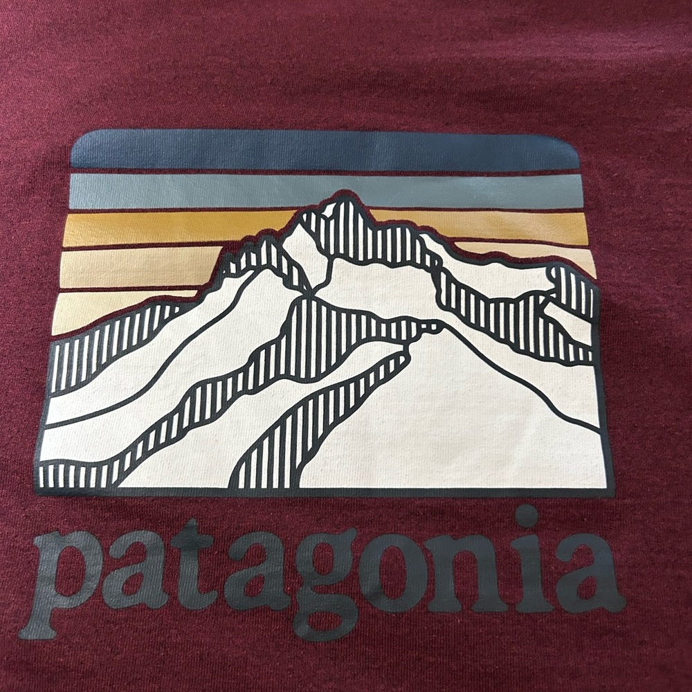 PATAGONIA Men's Line Logo Ridge Pocket Responsibili- Tee Barn Red‎ XL - Picture 4 of 10